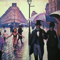 After Caillebotte - Rainy Day Paris, 2004; Screenprint; Image: 22 x 30 inches