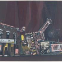 The Last Street, 1975; Screen print; Image: 9 1/2 x 18 inches