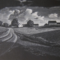 Asa Cheffetz (1896-1965); Midsummer Vermont, 1936; Wood engraving; Image: 5 x 6 1/4 inches