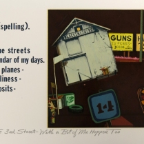 The 3rd Street- With a Bit of Mr. Hopper Too, 1975; Screen print; Image: 5 1/2 x 14 inches