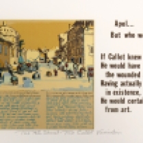 The 4th Street- The Callot Variation, 1975; Screen print; Image: 5 1/2 x 14 inches