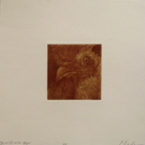 Bird Flu on the Box, 2006; Etching, relief; Image size: 76 x 74