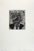 Caged, 1996; Etching; Image size: 185 x 150 mm