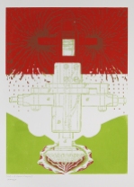 Kent Kapplinger; GFYS (red and green layers), 2010; screen print